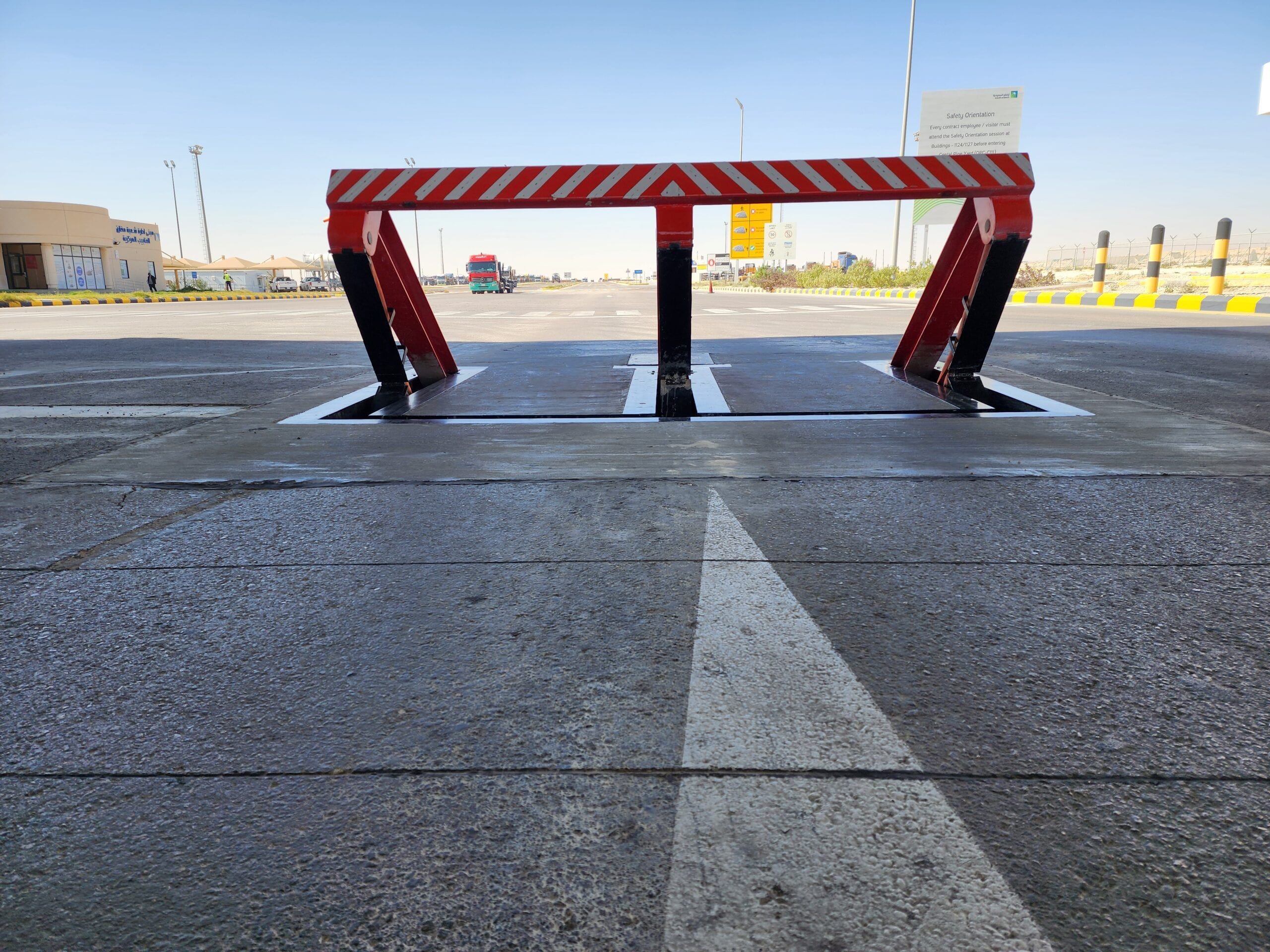 Crash-rated vehicle barrier installation